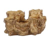 Toyvian Resin Bonsai Pot: Driftwood Succulent Planter Pot With Holes - Resin Artificial Tree Stump Flower Container Bonsai Flowerpot For Home Office