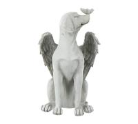 Toyvian Resin Dog Memorial Statue Garden Ornament Tribute Figurine for Pet Loss Remembrance Grave Marker and Healing Gift for Dog Lovers