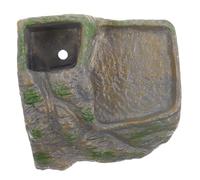 Toyvian Resin Turtle Basking Platform for Aquarium Decor Reptile Cave Climbing Feature Artificial Shelter for Turtle and Hermit Crab