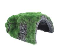 Toyvian Resin Turtle Hideaway Cave for Reptiles Realistic Simulation Rock Decor for Terrarium Darkened Habitat for Tortoises Snakes and Other Reptiles and Stain Resistant Design