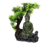 Toyvian Resin Zen Buddha Fish Tank Ornament Aquarium Decoration for Fresh and Saltwater Durable Aquarium Landscape Sculpture with Hiding Spot for Fish