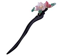 Toyvian Retro Chinese Style Black Wood Hair Stick Lotus Leaf Hairpin Hair Chopsticks for Women Traditional Ancient Accessories