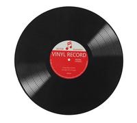 Toyvian Retro round Vinyl Record Rug Non-slip Polyester Carpet for Music Room and Kitchen, Sound-absorbing Creative Area Rug with Unique Vintage Design, Stylish Home Decor