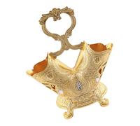 Toyvian Retro Style Cutlery Bucket Gold Desktop Utensil Holder with Drain for Chopsticks Forks Spoons Storage Kitchen Counter Organizer for Home Restaurant Use