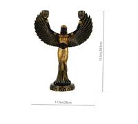 Toyvian Retro Style Resin Ancient Egyptian Candle Holder Decorative Home Ornament for Living Bedroom Coffee Shop with Vintage Black and Gold Finish