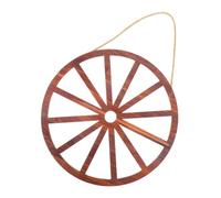 Toyvian Retro Wooden Wagon Wheel Wall Decor Rustic Wooden Wheel Hanging for Bar Garage Home Wall Art Vintage Western Style
