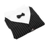 Toyvian Reusable Black Polyester Dog Dress Shirt with Fine Craftsmanship for Puppy Wedding Themed Scene and Birthdays, Adorable Fashion Pet Clothing Outfit