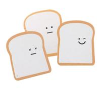 Toyvian Reusable Cotton Cellulose Dish Sponge Set Toast Pattern - 3 Small Multi-use Kitchen Cleaning Cloths for Washing Dishes and Household Scrubbing