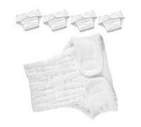 Toyvian Reusable Cotton Diaper Liners for Babies and Toddlers 5pcs Washable Absorbent White Size l Suitable for 9-15 Months 10-15kg Baby Nappy Pads
