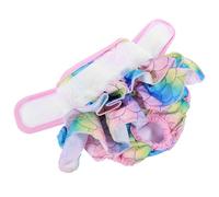 Toyvian Reusable Female Dog Diapers Delicate Pattern Made of Cotton Comfortable and Secure Fit Fit Waist Circumference 22-32cm, Absorbent and Washable Suitable for Hot Summer Days