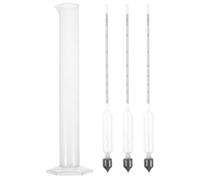 Toyvian Reusable Measuring Tube Set with 100 Ml Capacity Professional Graduated Cylinder for Making Wines and Ciders, Measures Potential Alcohol and Specific Gravity, Made of Plastic
