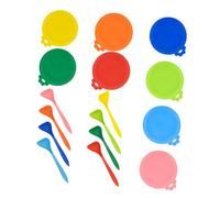 Toyvian Reusable Pet Food Can Lids with Airtight Silicone Seal and Convenient Spoon Multi Color for Cat and Dog Wet Food Travel Friendly Fits Various Can