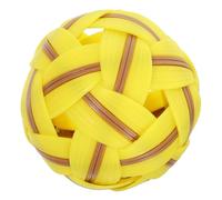 Toyvian Reusable Plastic Woven Football with Net Bag for Boys Vintage Soccer Ball Cultural Awareness Portable Plaything for Outdoor Indoor Fun