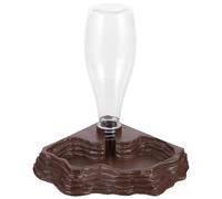 Toyvian Reusable Reptile Waterer Compact Floor Water Dish Brown with Spill-Resistant Structure for Lizards and Green Iguanas Suitable for Indoor Terrariums