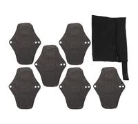 Toyvian Reusable Sanitary Pads for Women with Washable Menstrual Napkins and Storage Bag Breathable Pads with Strong Absorption and Button Fix Design for Travel and Outdoor Use