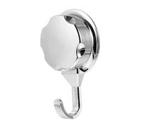 Toyvian Reusable Suction Cup Hooks Suction Cup Design for Bathroom and Kitchen, Heavy Duty Abs Wall Traceless Hooks Suitable for Hanging Aprons and Kitchen Utensils, Silver