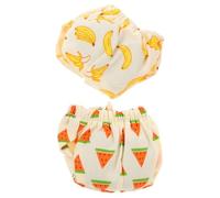 Toyvian Reusable Washable Small Pet Diapers Breathable Cotton Pants 2pcs with High Absorbency and Adjustable Waistline 12-14cm for Hamsters and Squirrels Suitable for Outings and Social