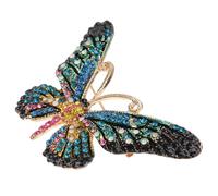 Toyvian Rhinestone Butterflies Brooch Decorative Brooch Fashionable Alloy Easy to Match Multi-colour for Bags and Decorating Dresses
