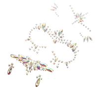 Toyvian Rhinestone Face Gems Does Not Leave Residue Stickers Glow the Dark 3 Sheets Self Adhesive Fluorescent Face Tattoos Luminous for Masquerade and Costume Party