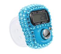 Toyvian Rhinestone Finger Counter Mini Electronic Tally Clicker with Strap for Sports Events Knitting and Attendance Tracking Lightweight and Stylish Design Blue