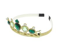 Toyvian Rhinestone Inlaid Crown Headband for Lightweight Comfortable Tiara Hair Accessory Stable Fit Party Headpiece for Little Princess Gold