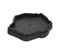 Toyvian Rock Style Reptile Feeding Dish Gray Dual Purpose Water and Food Bowl for Tortoises Bearded Dragons Lizards Washable Pet Feeder