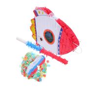 Toyvian Rocket for Birthday Party Space Theme Gaming Party Decorations with Blindfold Stick Fun Interactive Activity for Showers Celebrations