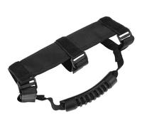 Toyvian Roll Bar Grab Handle with Hook and Loop Grip for Road | Oxford Cloth and ABS Build, Black Finish, Headrest Posts Fit, Rear Seat Adjustment Aid