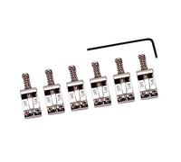 Toyvian Roller Bridge Tremolo Saddles for Electric Guitar 6pcs Chrome-Plated Set Wrench Top Loading Arch Design Includes Screws and Springs Fits Classic Model (Silver)