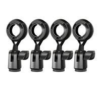 Toyvian Rotatable Microphone Clip Female Adapter 4Pcs, Wireless Mic Holder Clamp Standard Threaded Connection for Desktop and Handheld Microphones, Suitable for Podcast and Voice