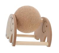 Toyvian Rotating Sisal Cat Scratcher Ball with Stable Base for Indoor Cats and Kittens Interactive Pet for Exercise and Claw Maintenance Safe Tip Design for and Boredom Relief