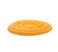 Toyvian Rounded Bowl Mat Buddha Design Sound Bowl Embroidery Pad Religious Cushion Handmade Craft Orange