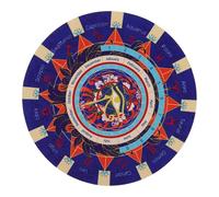 Toyvian Rubber Astrology Divination Mat with Well-finished Edges and Intricate Designs, Versatile Pendulum Mat Pad for Meditation and Spiritual Metaphysical Practices
