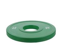 Toyvian Rubber Coated 1kg Barbell Weight Plates Green - Training Dumbbell Plates for Strength Workout and Exercise