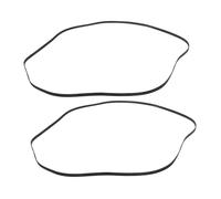 Toyvian Rubber Flat Turntable Belt Black Rubber Drive Belt Accessory for Replacement 2pcs Easy to Install and Replace Record Player and Phonograph