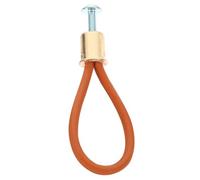 Toyvian Rustic Leather Rope Cabinet Handle Farmhouse Barn Door Pull for Kitchen Cabinets Dressers Wardrobes and Vintage Style Gold Metal Ends Elegant Minimalist Design Furniture Hardware
