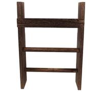 Toyvian Rustic Wood Wall Mounted Towel Rack with Multi-layer Shelf, Stable Structure and Space Saving Design for Toilet and Washroom Bathroom Storage