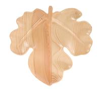 Toyvian Rustic Wooden Leaf Fruit Bowl Small Sweet Dish for Snacks Desserts Serving Tray Portable Decorative Wood Platter for Home Parties Seasonal Table Decor
