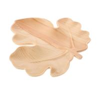 Toyvian Rustic Wooden Leaf Fruit Tray Sturdy Small Snack Platter for Desserts and Candy Serving Minimalist Portable Wood Display Bowl for Home Parties and Seasonal Decor