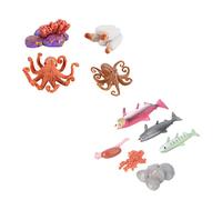 Toyvian Salmon and Octopus Growth Cycle Model Set for Educational Display, Realistic Miniature Life Cycle Figurines, Science Teaching Tools for Students and Marine Biology Enthusiasts, 2pcs Set
