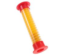 Toyvian Sand Timer with Sound for Board Games, 5-second Plastic Hourglass Timer with Red Lid and Yellow Tube, Board Game Accessory and Adults, Suitable for Classroom and Family Play