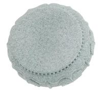 Toyvian Sandstone Display Base for Figurines and Buddha Statues, 8.5x8.5x3.5cm, Stable and Minimalist Zen Decoration Stand for Home and Office Desks