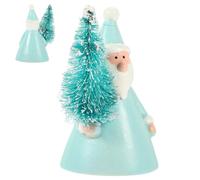 Toyvian Santa Figurine Christmas Miniature Resin Ornament for Home Decor