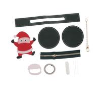 Toyvian Santa Pattern DIY Coin Purse Embroidery Kit Sturdy Handmade Stitching for Christmas Craft Supplies Practical Small Bag Making Project for Family Fun and Gift Giving
