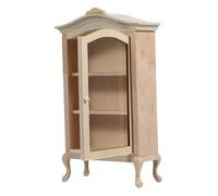 Toyvian Scale Dollhouse Wooden Cabinet with Arched Top Tiny Furniture Ornament for Dollhouse Decoration and Imaginative Play