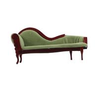 Toyvian Scale Miniature Chaise Lounge Unique Country Style Dollhouse with Fine Craftsmanship for Realistic Play Scenes and Enhancing Aesthetic