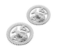 Toyvian Scale of Justice Resistant to Wear and Tear 2pcs Silver Lapel Pins Alloy Material with Elegant Detailing for Law Students and Lawyers for Courtrooms and Formal Attire