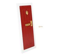 Toyvian Scale Small Gate Ornament with Realistic Lock and Key Detail Creative Decoration for Dollhouse Living Room Dining Room Bedroom Accessories
