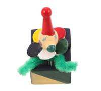 Toyvian Scale Wooden Clown Box Creative Cartoon Circus Accessory for Role Playing Games and Imaginative Play