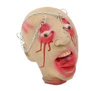 Toyvian Scary Head Pendant Realistic Human Head Prop Halloween Decoration for Haunted Houses Parties Reusable Bloody Horror Decor for April Fool Day